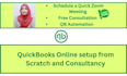 setup, cleanup, and do bookkeeping in quickbooks online