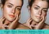 do high end beauty retouching  with fast delivery