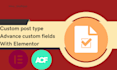 add custom post type and template with acf