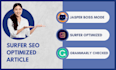 write engaging surfer SEO optimized articles using jasper ai