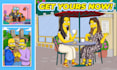 draw you a custom portrait in yellow cartoon style