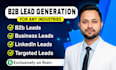 do targeted b2b lead generation, lead prospecting and email list building