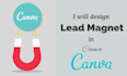 design lead magnet and social media posts in canva with editable link