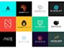 create minimalist vector logo and brand identity assets