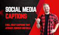 write social media captions, social media copywriting