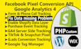 setup google analytics 4 tiktok, fb pixel conversion API fix data missing issues