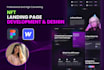 develop and design stunning nft landing page