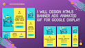 design HTML5 banner ads animated GIF for google display