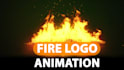 create professional fire 3d logo animation