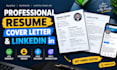 write, edit and upgrade resume, CV, cover letter, linkedin