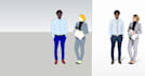 creat 2d face component, model in sketchup