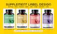 create a supplement label design and product label design