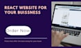 develop react js, next js,  web app with customized design