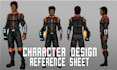 draw character design reference sheet