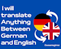 expertly translate german to english or english to german