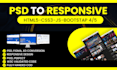 convert figma to HTML, PSD to HTML, sketch to HTML responsive bootstrap website