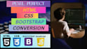 design a fully responsive website by using html 5, CSS,bootstrap5