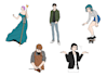 craft outstanding flat character and mascot design with unique concept art