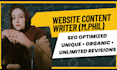 write organic SEO web content for 35 dollars, in 2 days