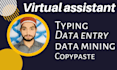 do data entry,copy paste and typing