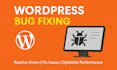 fix elementor issues, fix bug and repair wordpress website