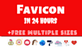 design a professional favicon icon for web, ios and android in all sizes