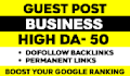 do a guest post in da 50 business blog