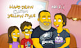 draw yellow cartoon portraits for couples and families