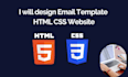 design your email template HTML and CSS