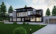 design shipping container home plan, blueprint, 3d rendering