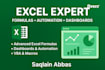 create excel formulas, fix spreadsheets, automate tasks and build dashboard