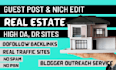 do real estate guest post and real estate link building on top guest blogs