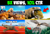design amazing clickbait animal thumbnail