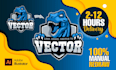 redraw, vectorize, trace, convert logo or image to high quality vector file