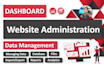develop website admin panel or dashboard