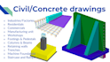 prepare civil concrete structural drawings and estimations