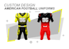 create american football jersey designs and physical sample