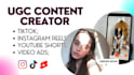 be your ugc content creator for tiktok or reels video ads