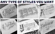 make a lettering for your custom tattoo