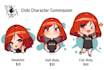 draw cute chibi anime illustration with your character