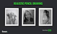 draw realistic pencil art portrait from your photo