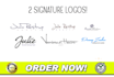 create 2 Eyecatching HD Signature Logos