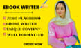 be your book and ebook ghostwriter