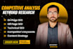 do profitable SEO keyword research and competitor analysis with content strategy