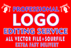 cleanup, retouch, fix or update your existing logo