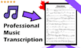 make a professional transcription of any instrument