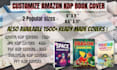 design amazon KDP cover, low content book cover in canva