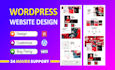 develop modern responsive wordpress website design or elementor website