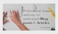 write professional blog posts and articles