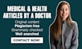 write medical content, articles, and blogs as being a doctor
